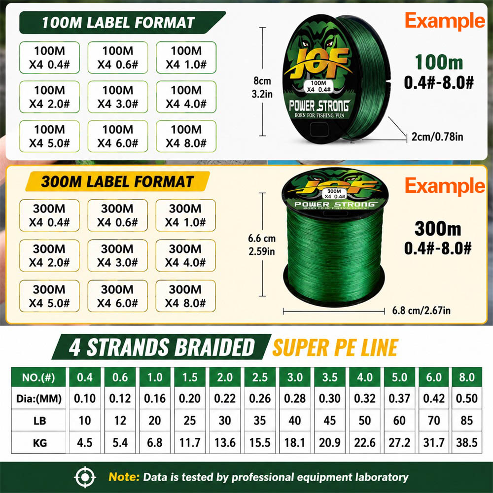 JOF 4X Braided PE Fishing Line - огляд і ціна Fish Finder Cable