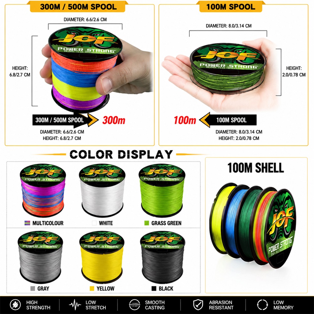 JOF 4X Braided PE Fishing Line - огляд і ціна Fish Finder Cable