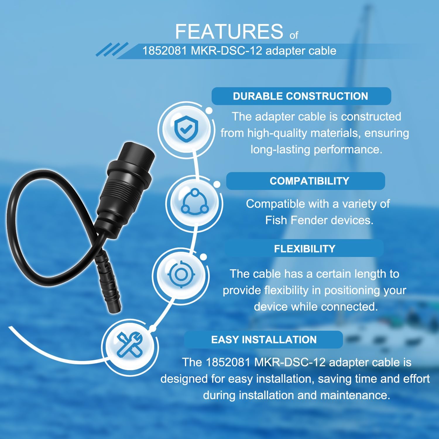 1852081 MKR-DSC-12 Adapter Cab - огляд і ціна Fish Finder Cable